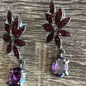 Crystal and Cz fashion earrings